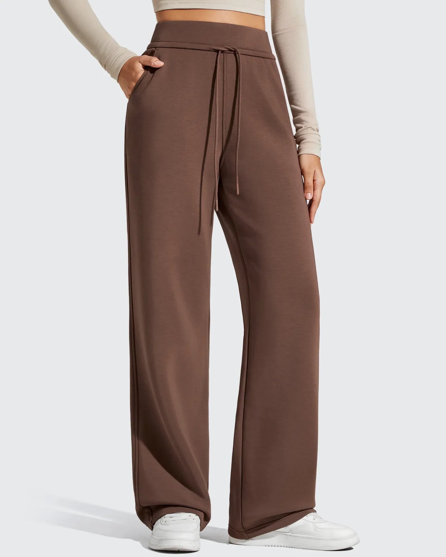 Pantalones de chándal de pernera ancha con forro polar y cordón elástico Smoofit