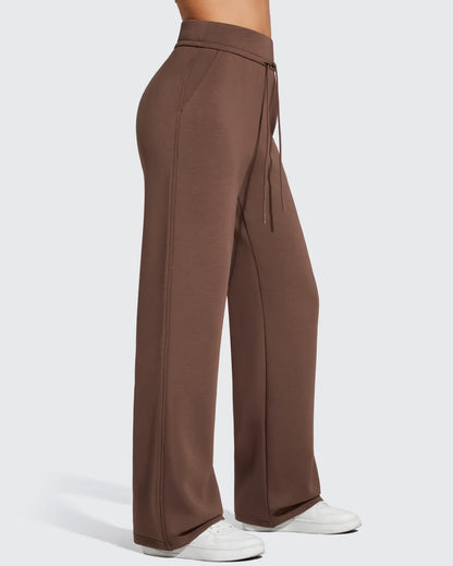 Pantalones de chándal de pernera ancha con forro polar y cordón elástico Smoofit