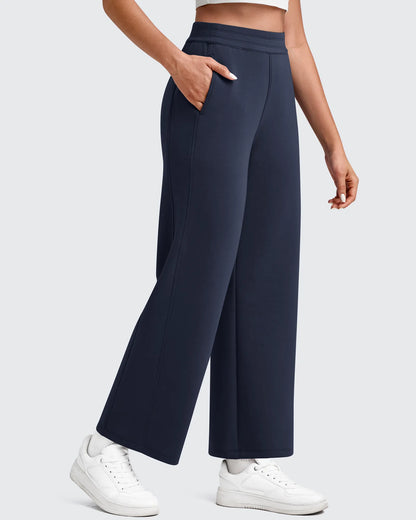 Pantalones deportivos tobilleros de pernera ancha con cintura elástica Smoofit