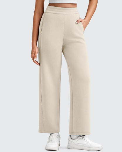 Pantalones deportivos tobilleros de pernera ancha con cintura elástica Smoofit