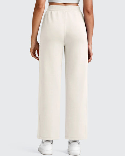Pantalones deportivos tobilleros de pernera ancha con cintura elástica Smoofit