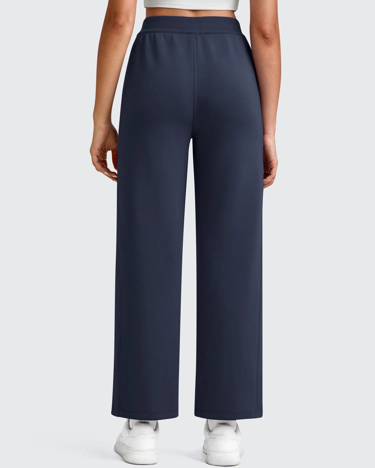 Pantalones deportivos tobilleros de pernera ancha con cintura elástica Smoofit