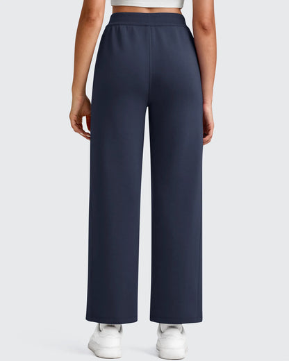 Pantalones deportivos tobilleros de pernera ancha con cintura elástica Smoofit
