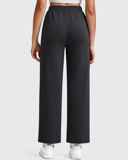 Pantalones deportivos tobilleros de pernera ancha con cintura elástica Smoofit