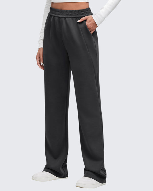 Pantalones de chándal de pernera ancha con cintura elástica Smoofit, talla Petite