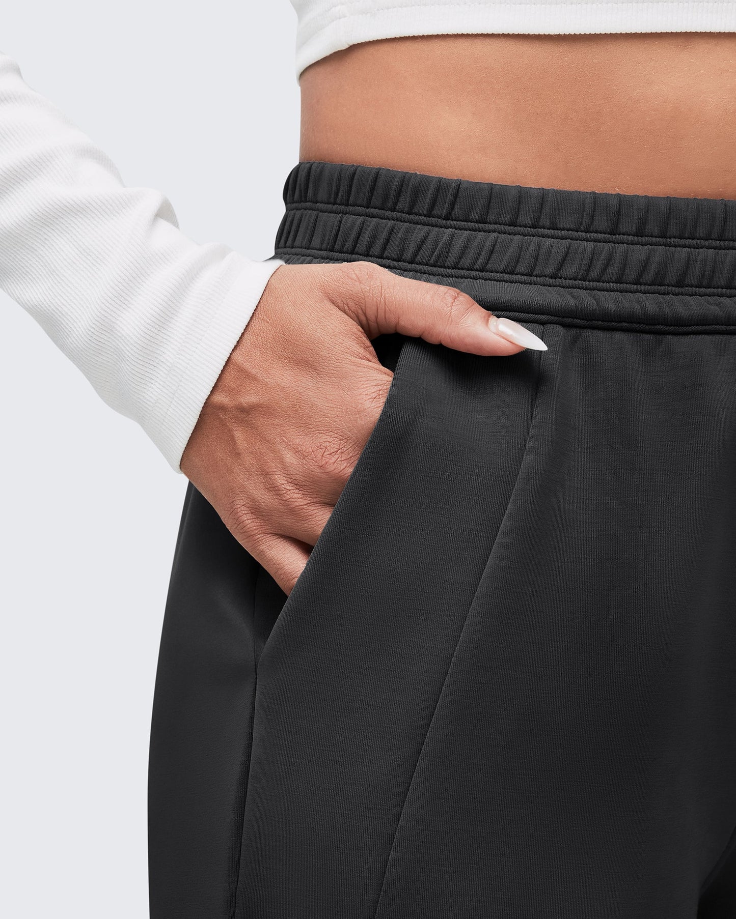 Pantalones de chándal de pernera ancha con cintura elástica Smoofit, corte regular