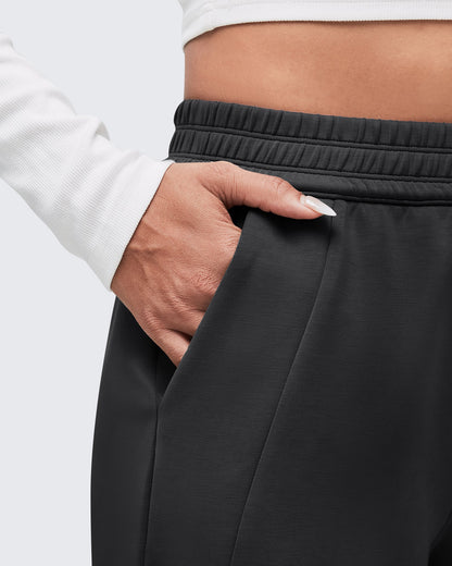 Pantalones de chándal de pernera ancha con cintura elástica Smoofit, corte regular