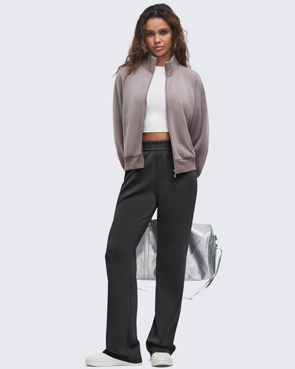 Pantalones de chándal de pernera ancha con cintura elástica Smoofit altos