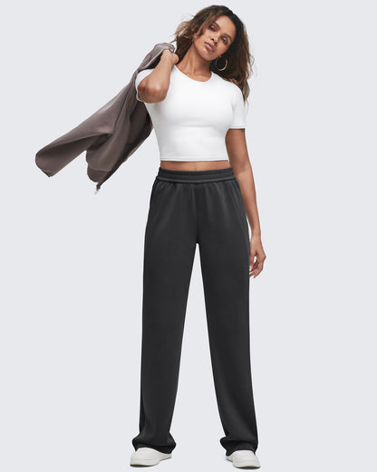 Pantalones de chándal de pernera ancha con cintura elástica Smoofit altos