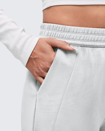 Pantalones de chándal de pernera ancha con cintura elástica Smoofit, talla Petite