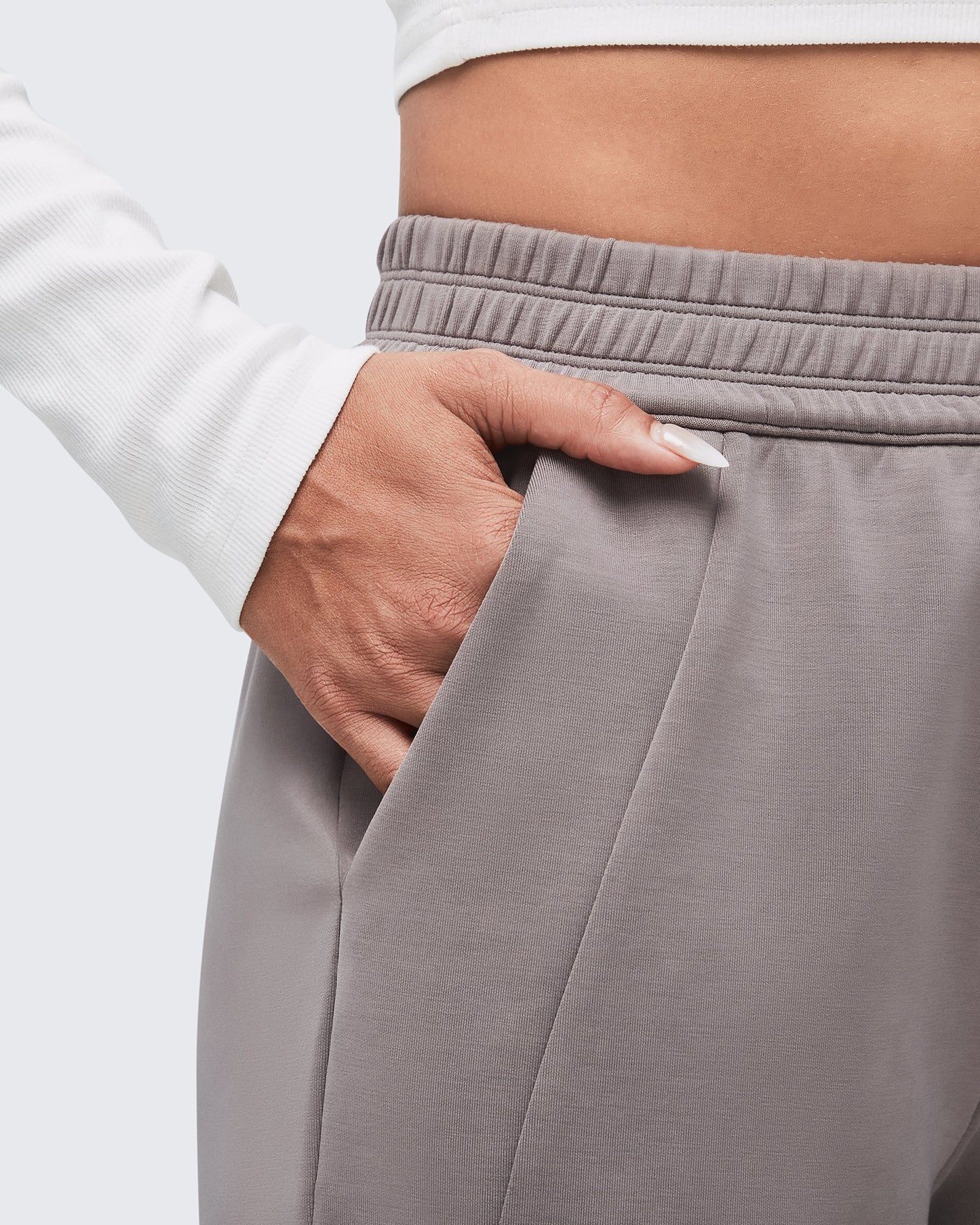 Pantalones de chándal de pernera ancha con cintura elástica Smoofit, talla Petite