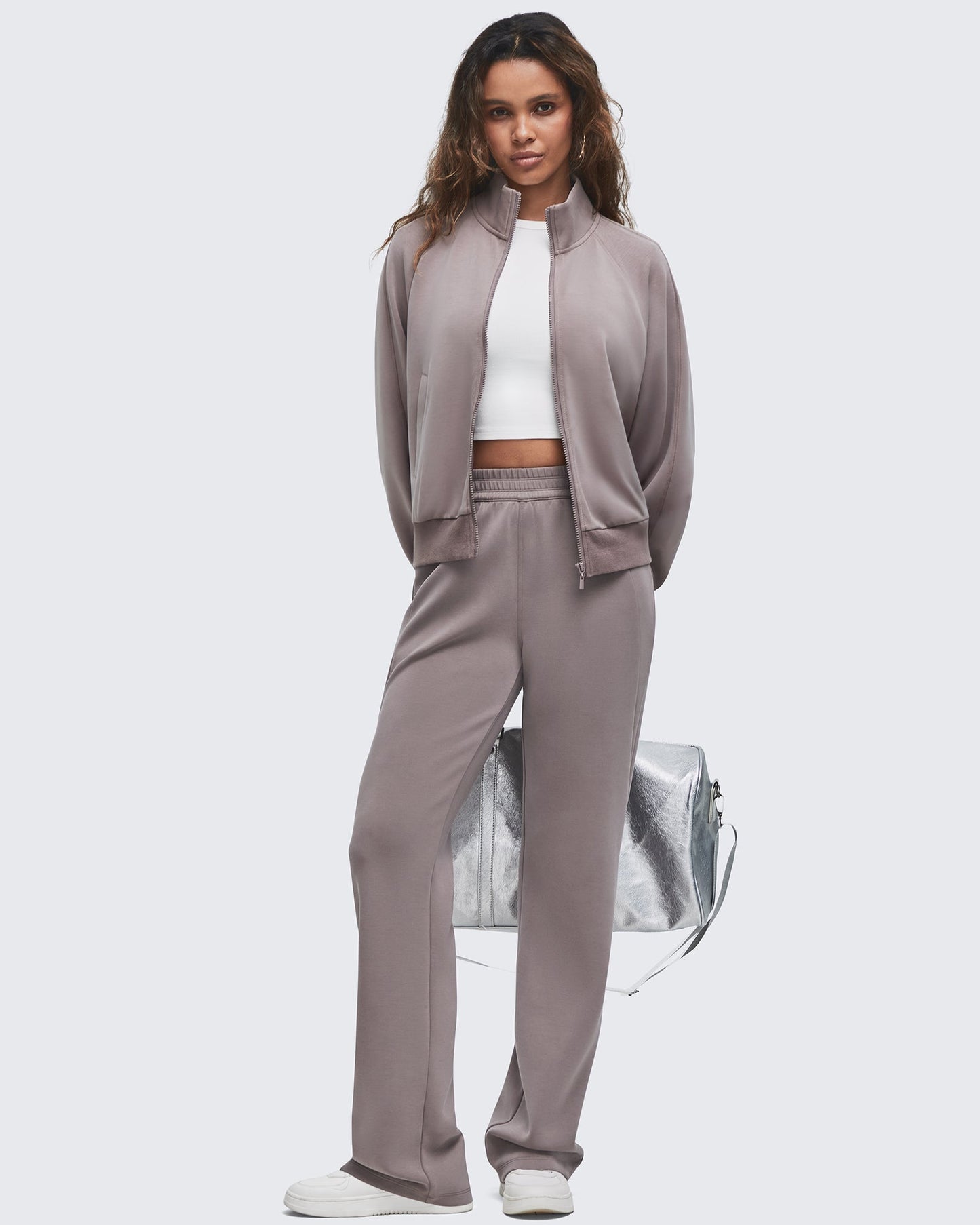 Pantalones de chándal de pernera ancha con cintura elástica Smoofit, talla Petite