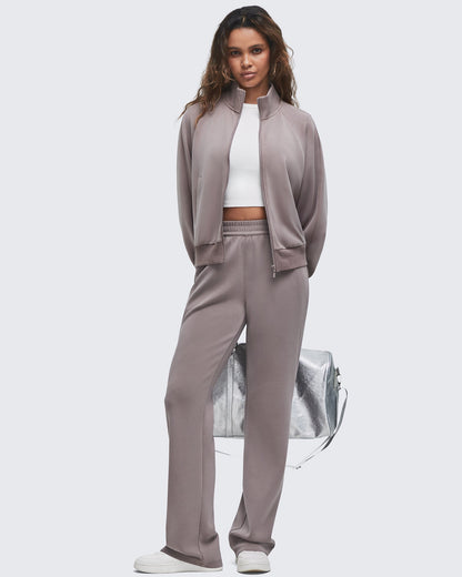 Pantalones de chándal de pernera ancha con cintura elástica Smoofit, talla Petite