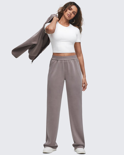Pantalones de chándal de pernera ancha con cintura elástica Smoofit, corte regular
