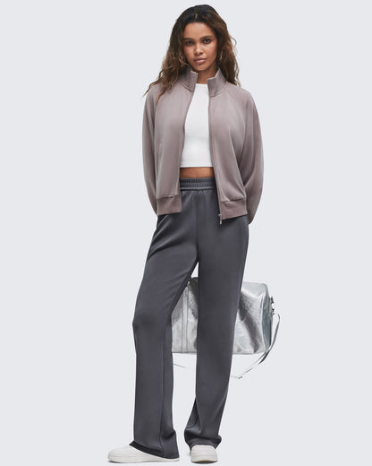 Pantalones de chándal de pernera ancha con cintura elástica Smoofit, corte regular