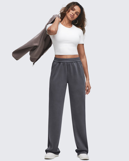 Pantalones de chándal de pernera ancha con cintura elástica Smoofit, corte regular