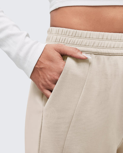 Pantalones de chándal de pernera ancha con cintura elástica Smoofit, talla Petite