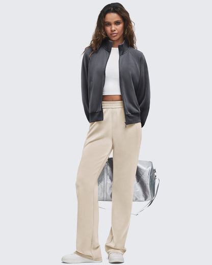 Pantalones de chándal de pernera ancha con cintura elástica Smoofit, talla Petite