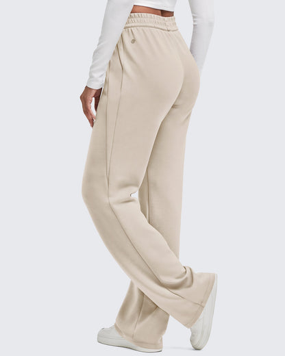Pantalones de chándal de pernera ancha con cintura elástica Smoofit altos