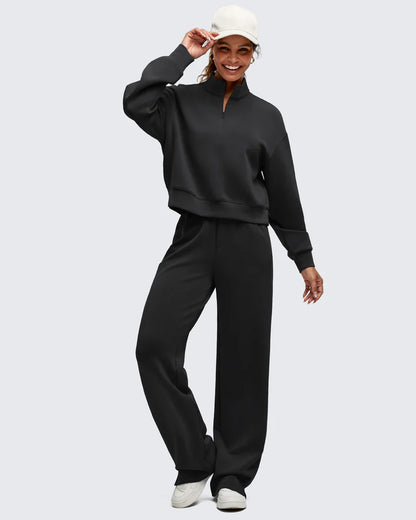 Pantalones de chándal de pernera ancha con cintura elástica Smoofit, corte regular