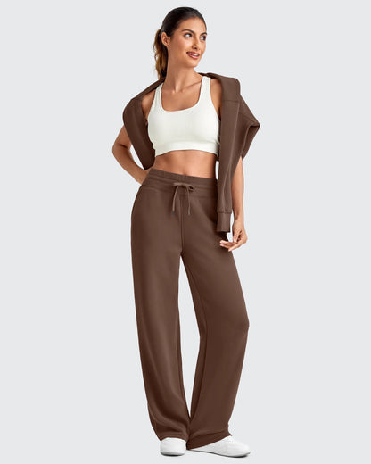 Pantalones deportivos de pierna ancha con cordón y cintura elástica Smoofit