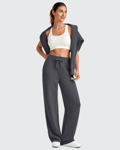 Pantalones deportivos de pierna ancha con cordón y cintura elástica Smoofit