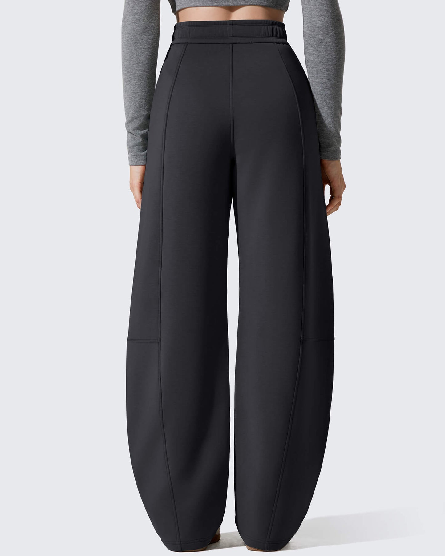 Pantalones deportivos holgados Smoofit con forro polar, pierna ancha y corte barril