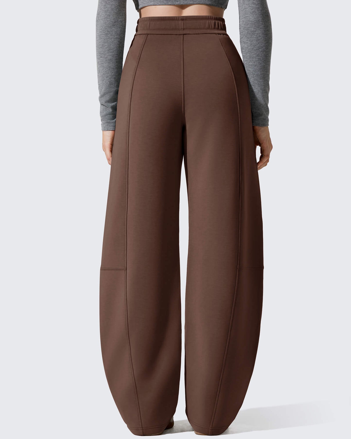 Pantalones deportivos holgados Smoofit con forro polar, pierna ancha y corte barril