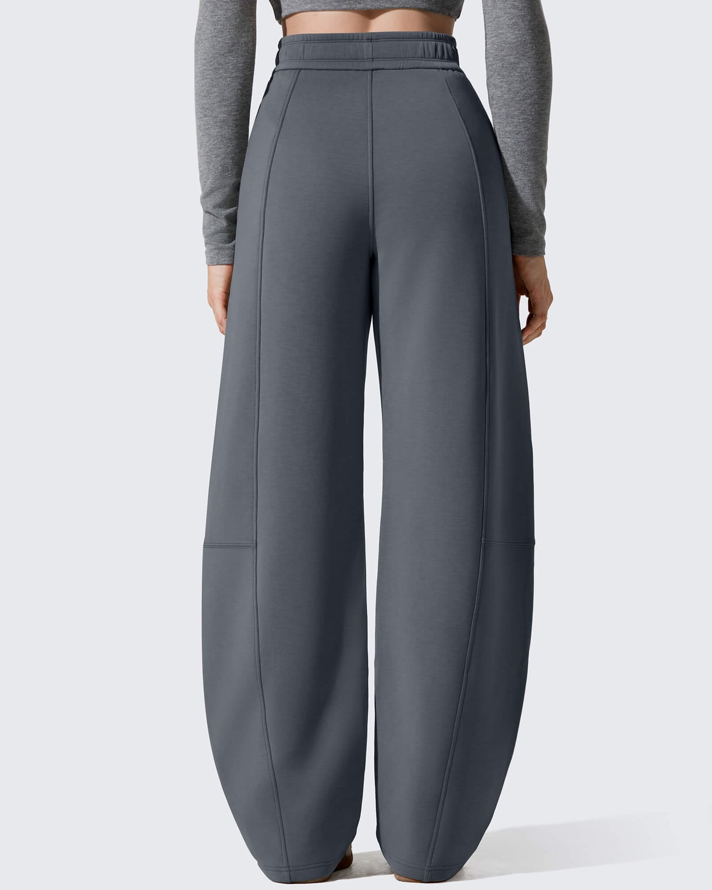 Pantalones deportivos holgados Smoofit con forro polar, pierna ancha y corte barril