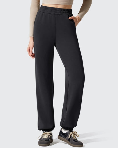 Pantalones de chándal de cintura alta forrados de felpa Smoofit