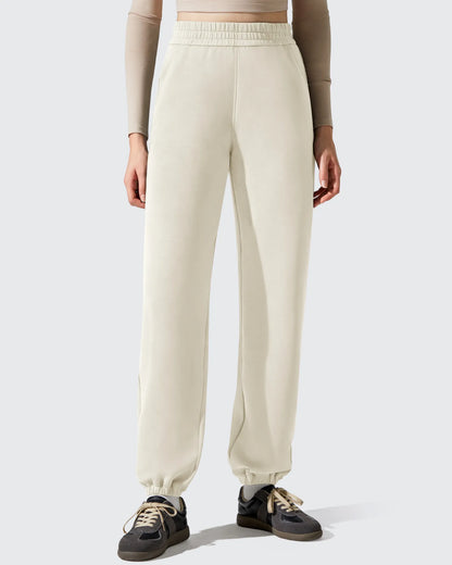 Pantalones de chándal de cintura alta forrados de felpa Smoofit