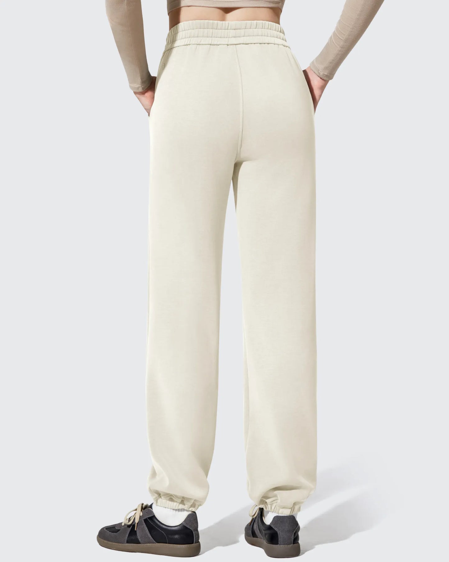 Pantalones de chándal de cintura alta forrados de felpa Smoofit