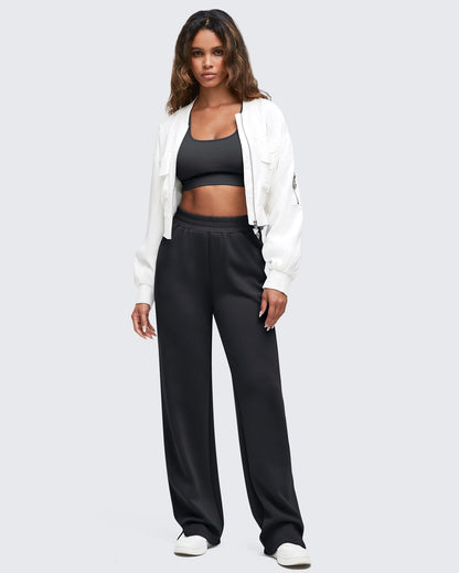 Pantalón de chándal Smoofit de pernera ancha, talle alto y aberturas laterales