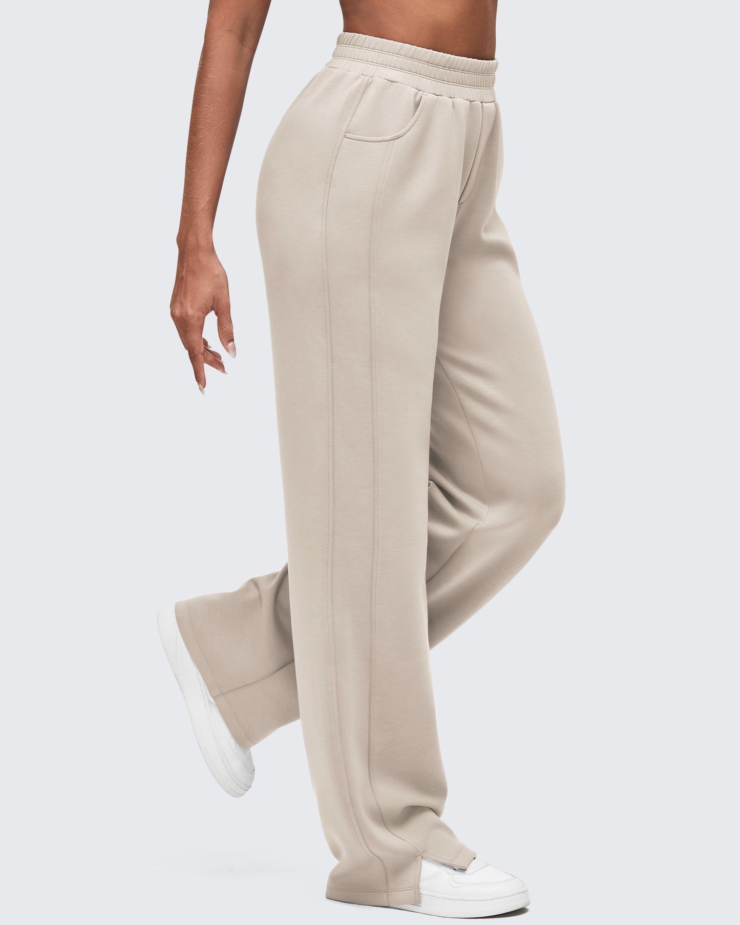 Pantalón de chándal Smoofit de pernera ancha, talle alto y aberturas laterales