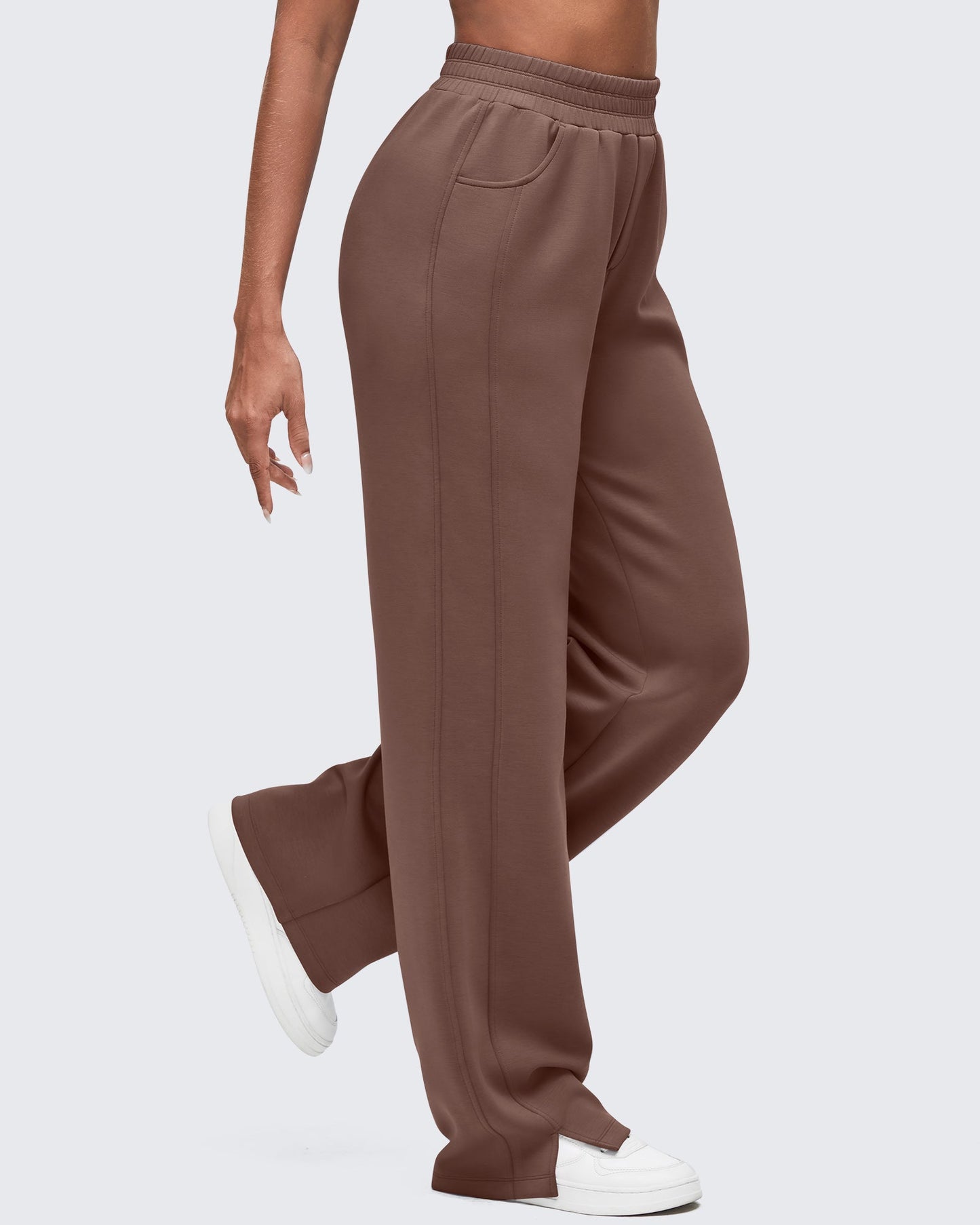 Pantalón de chándal Smoofit de pernera ancha, talle alto y aberturas laterales