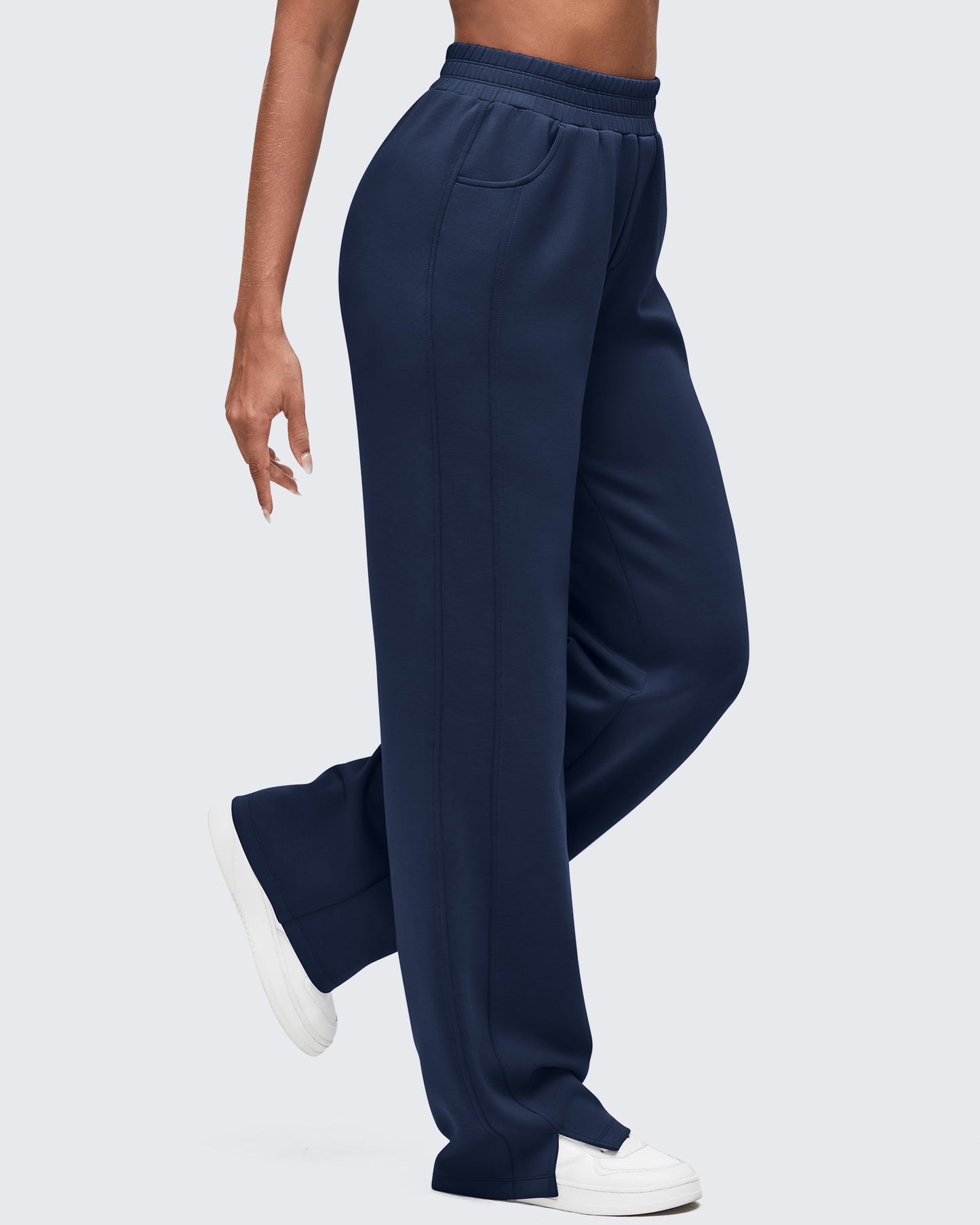 Pantalón de chándal Smoofit de pernera ancha, talle alto y aberturas laterales