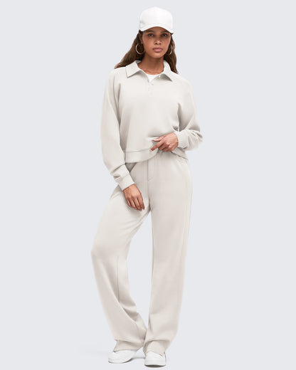 Pantalón de chándal Smoofit de pernera ancha, talle alto y aberturas laterales