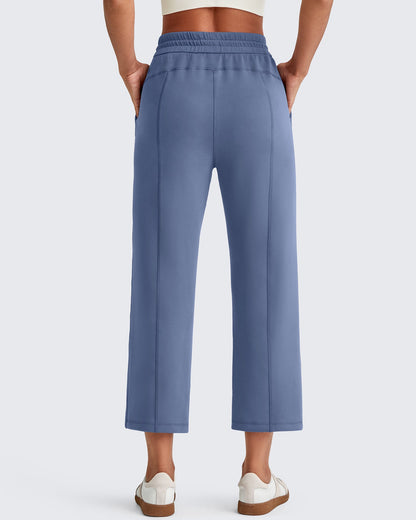 Pantalones Capri de Pierna Ancha y Cintura Alta Smoofit 19''