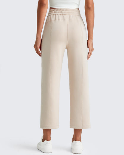 Pantalones Capri de Pierna Ancha y Cintura Alta Smoofit 19''