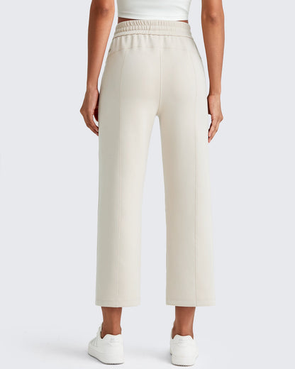 Pantalones Capri de Pierna Ancha y Cintura Alta Smoofit 19''