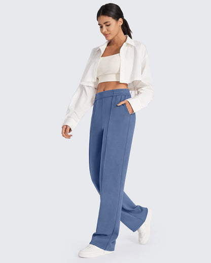 Pantalón Smoofit de vestir de talle alto y holgado, talla alta