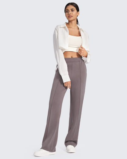 Pantalones de vestir elásticos de talle alto Smoofit Loose extra largos