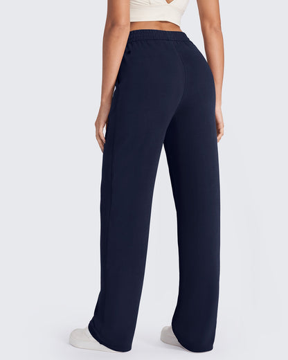 Pantalones elegantes cortos Smoofit holgados de talle alto con elástico