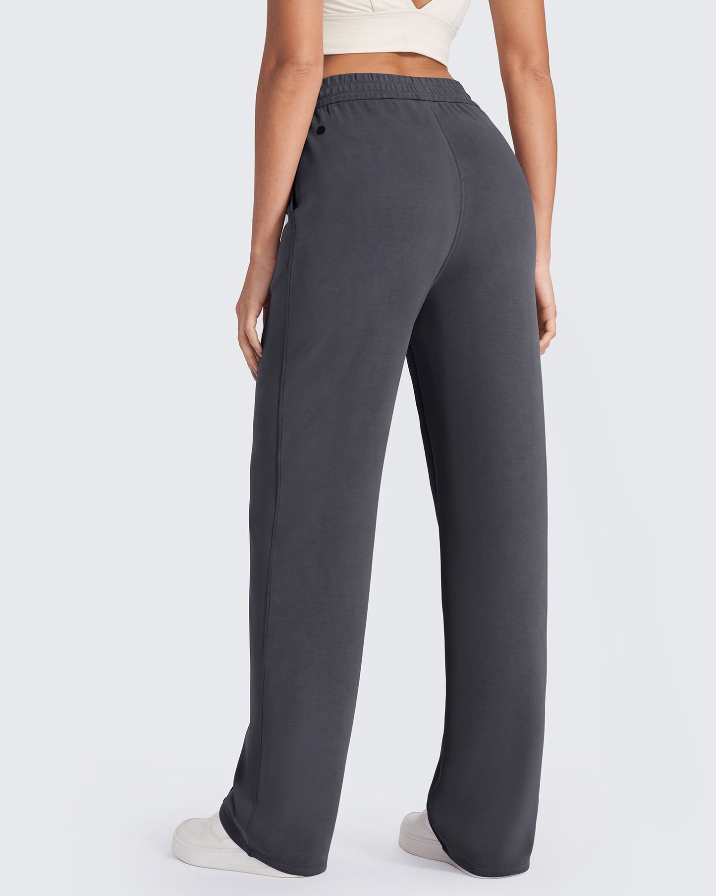 Pantalones de vestir elásticos de talle alto y corte holgado Smoofit Petite