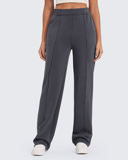 Pantalón Smoofit de vestir de talle alto y holgado, talla alta