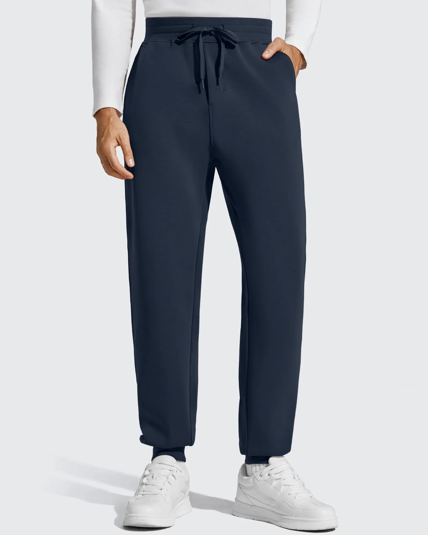 Pantalones de chándal térmicos con cordón y forro polar para hombre Smoofit