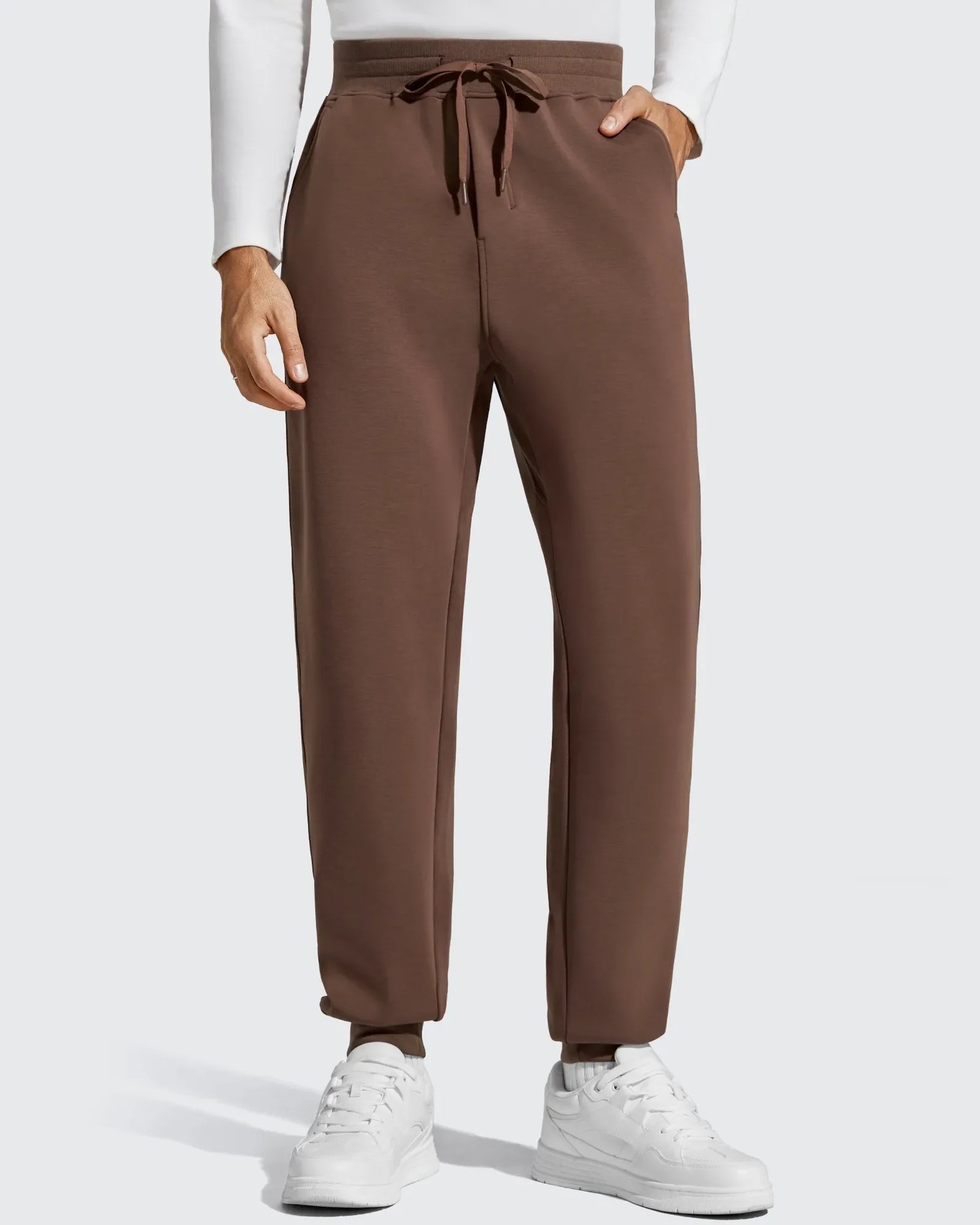 Pantalones de chándal térmicos con cordón y forro polar para hombre Smoofit