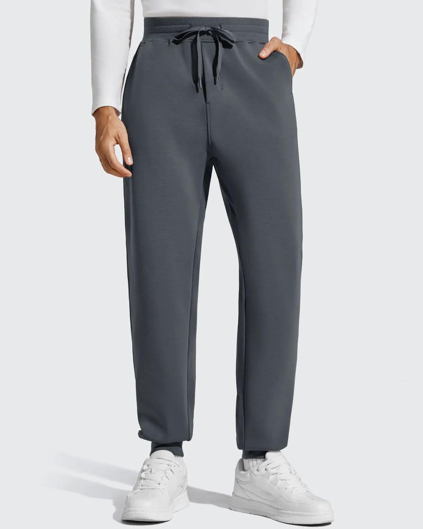 Pantalones de chándal térmicos con cordón y forro polar para hombre Smoofit