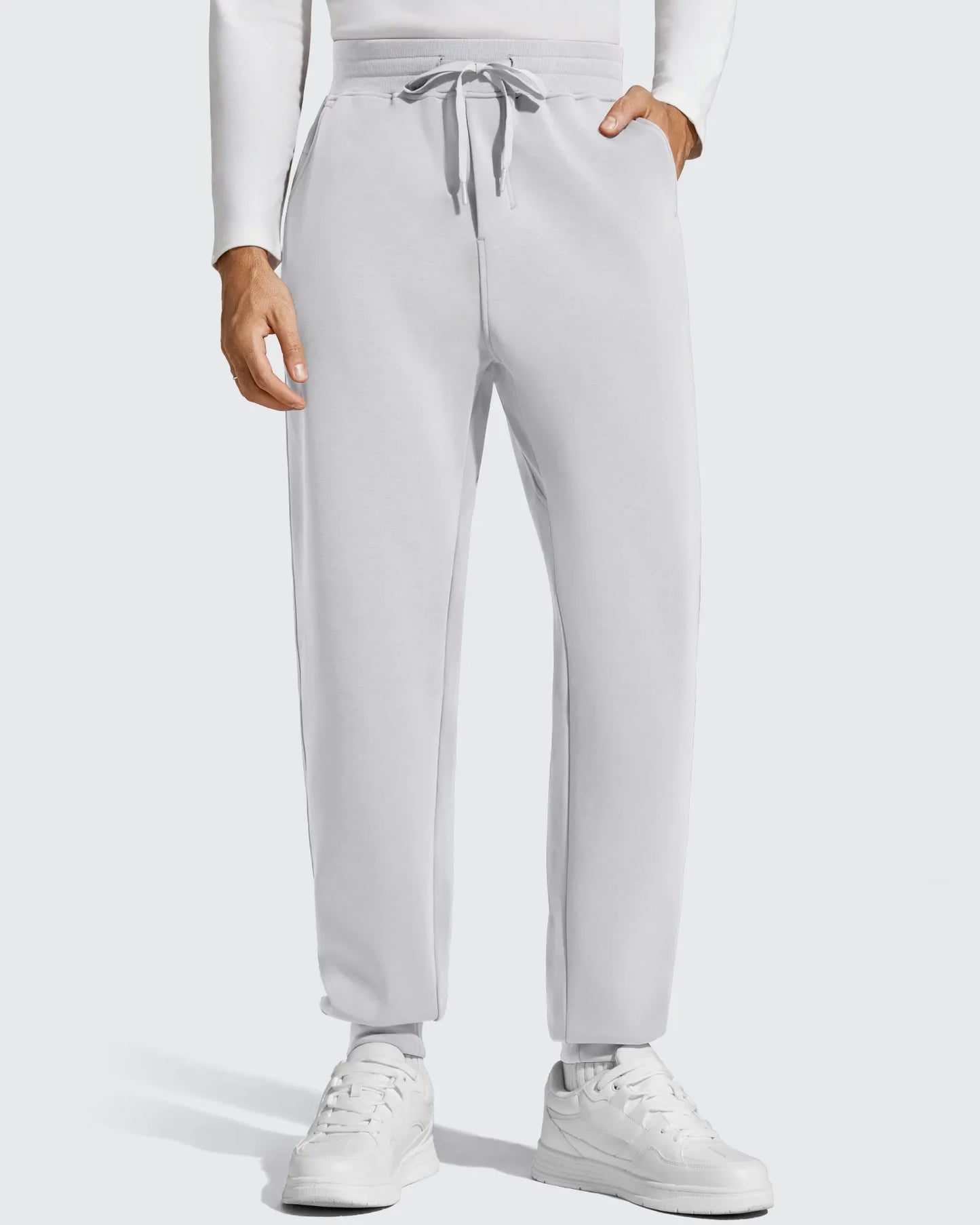 Pantalones de chándal térmicos con cordón y forro polar para hombre Smoofit