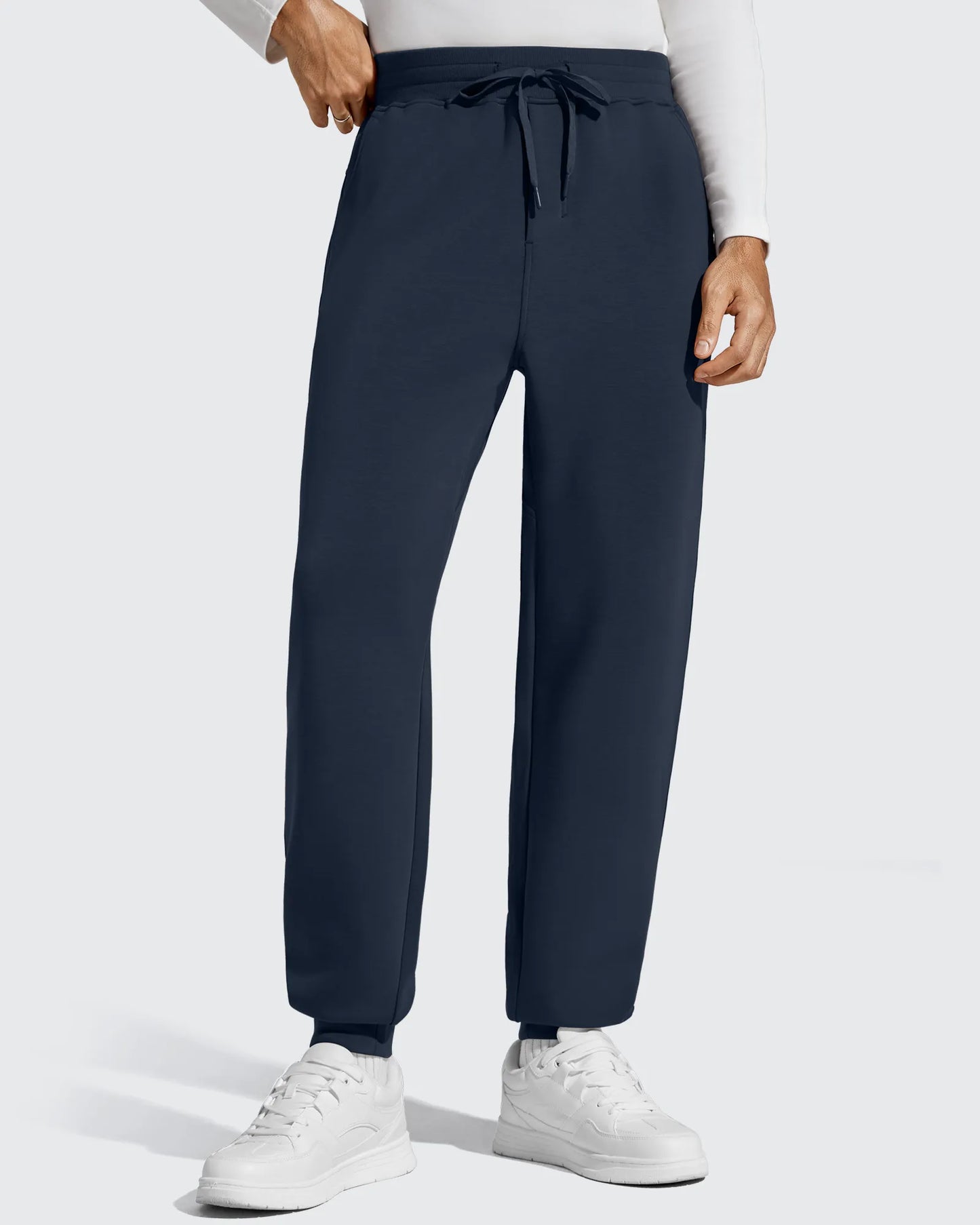Pantalones de chándal térmicos con cordón y forro polar para hombre Smoofit